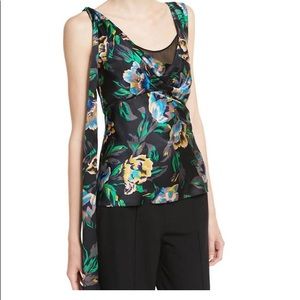 NEW Diane Von Furstenberg Floral Sleeveless Top